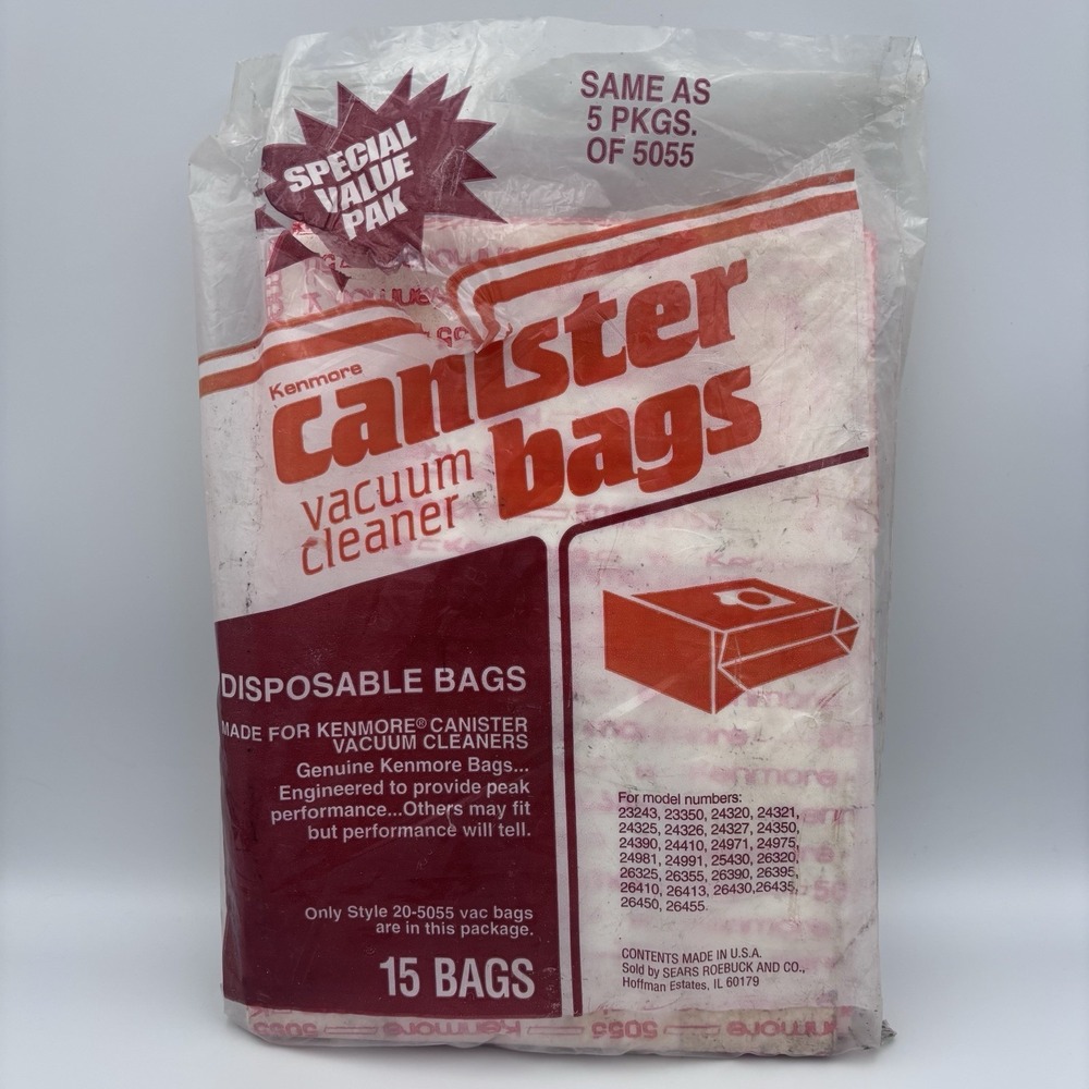 Kenmore Canister Vacuum Cleaner Bags #5055 7 Bags Vintage